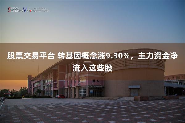 股票交易平台 转基因概念涨9.30%，主力资金净流入这些股