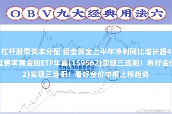 杠杆股票资本分配 招金黄金上半年净利同比增长超407%，赛道最低费率黄金股ETF华夏(159562)实现三连阳！看好金价中枢上移趋势