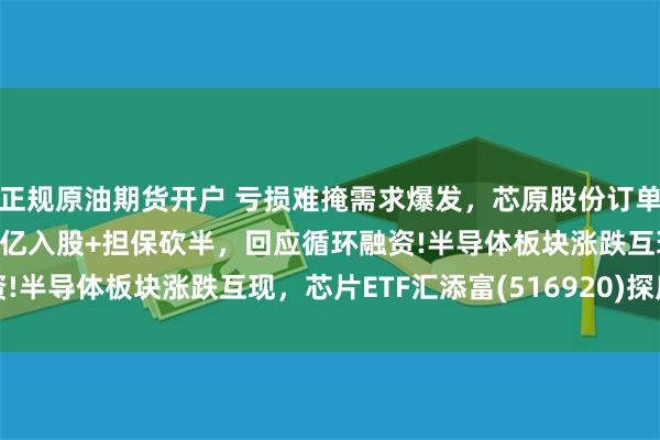 正规原油期货开户 亏损难掩需求爆发，芯原股份订单飙至151亿!英伟达15亿入股+担保砍半，回应循环融资!半导体板块涨跌互现，芯片ETF汇添富(516920)探底回升