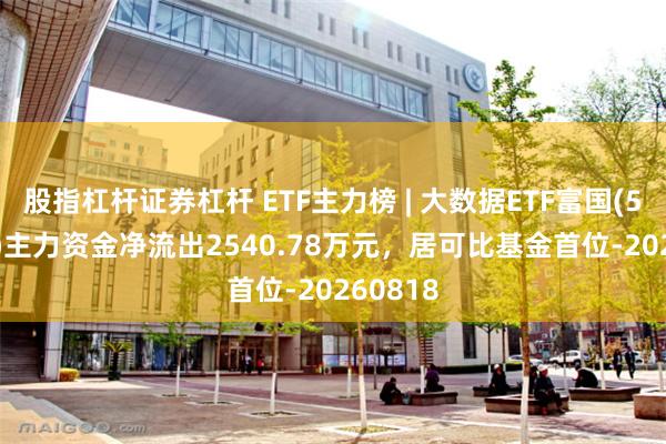 股指杠杆证券杠杆 ETF主力榜 | 大数据ETF富国(515400)主力资金净流出2540.78万元，居可比基金首位-20260818