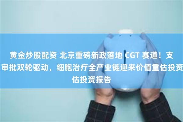 黄金炒股配资 北京重磅新政落地 CGT 赛道！支付 + 审批双轮驱动，细胞治疗全产业链迎来价值重估投资报告