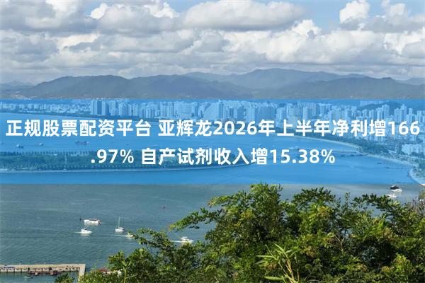 正规股票配资平台 亚辉龙2026年上半年净利增166.97% 自产试剂收入增15.38%