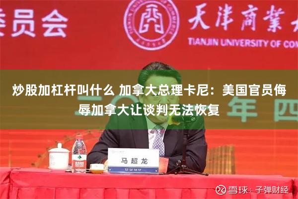 炒股加杠杆叫什么 加拿大总理卡尼：美国官员侮辱加拿大让谈判无法恢复
