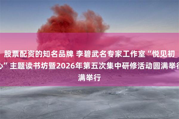股票配资的知名品牌 李碧武名专家工作室“悦见初心”主题读书坊暨2026年第五次集中研修活动圆满举行