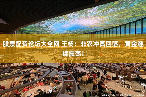 股票配资论坛大全网 王杨：非农冲高回落，黄金继续震荡！